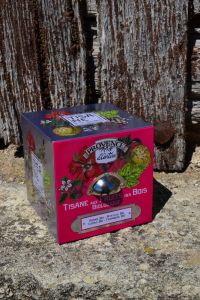 Tisane biologique aux fruits des bois cube en métal